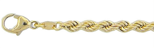 Collier gold 333/GG, rope 42cm