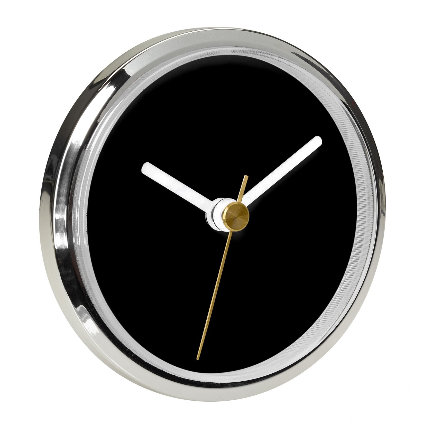 Built-in quartz clock with two dials