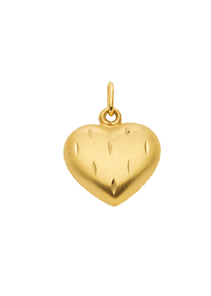 Pendant 2 pieces gold 333/GG heart