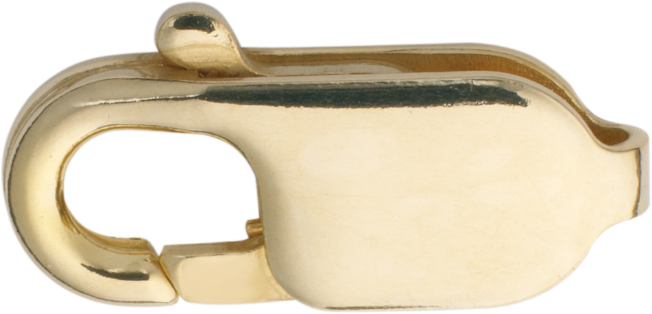 _ Karabiner flach Gold 750/-Gg 14,00mm gestanzt