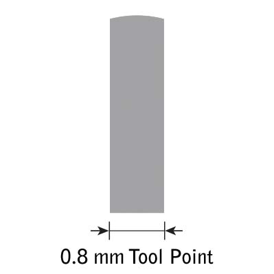 Glensteel platsteekbeitel parallel nr.8 - 0,8 mm