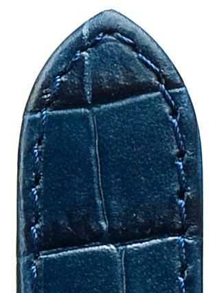 Lederband Bali 12mm dunkelblau mit eleganter Louisianaprägung