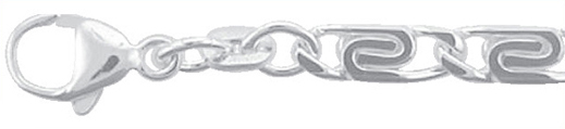 armband zilver 925/-, s-schakel 21,00cm
