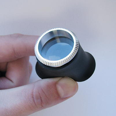 Magnifier 2,5x soft rubber black with aluminium ring no 4