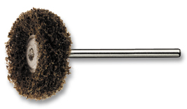 Abrasive brushes, coarse, mounted