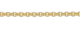 Collier chain gold 585/GG, anchor round 40 cm