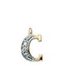 Letter pendant gold 585/rh   C, diamond 0.02 ct. WPI