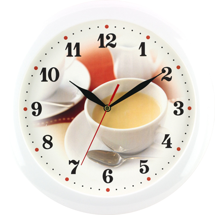 _ Quarzwanduhr Kaffee