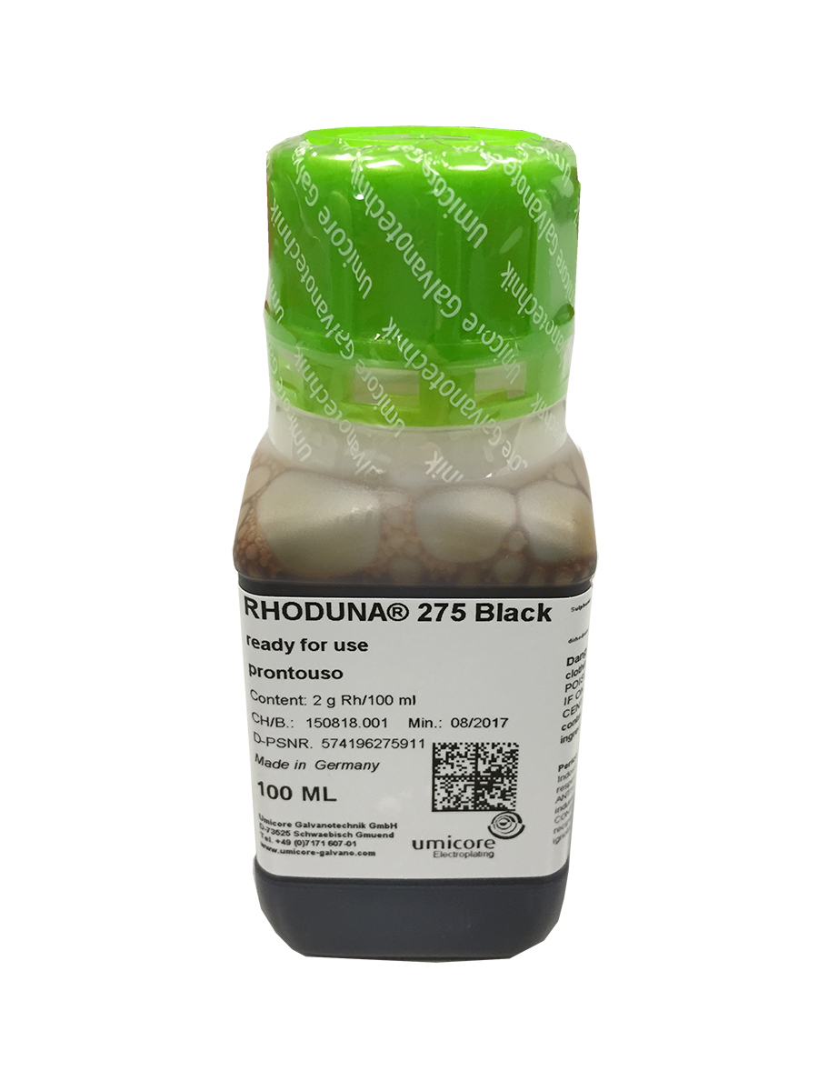 Black rhodium bath for electroplating Wieland