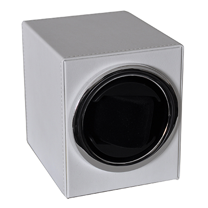 Watchwinder white leather