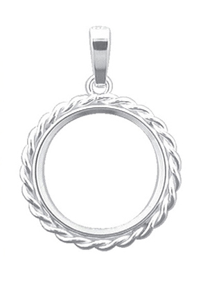 Coin setting silver 925/- rope dia. 33.1 mm