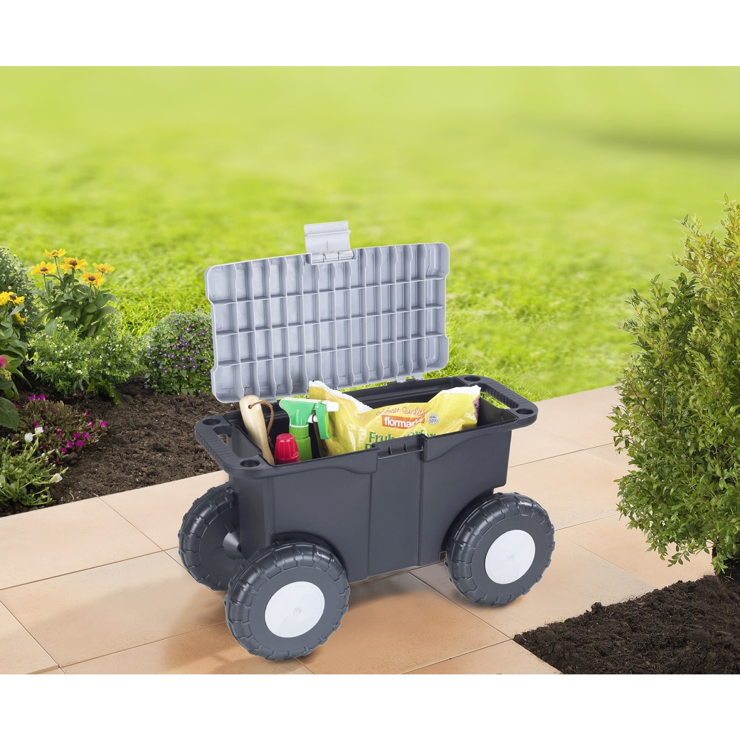 Garden and hobby trolley XXL - comfortable working in the garden, at home and in the workshop