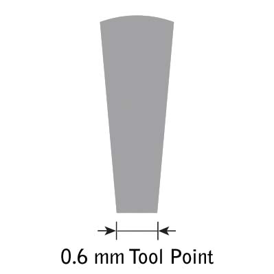 Glensteel platsteekbeitel conisch nr.6 - 0,6 mm