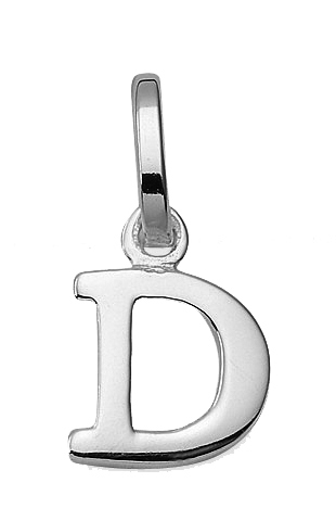 letter hanger zilver 925/-   D