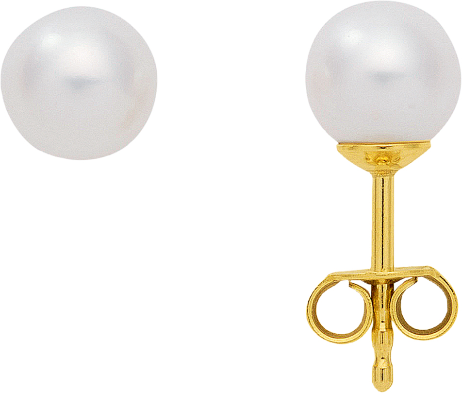 Ear stud 75, gold 585/- GG,  dia. 2.95 mm, freshwater pearl