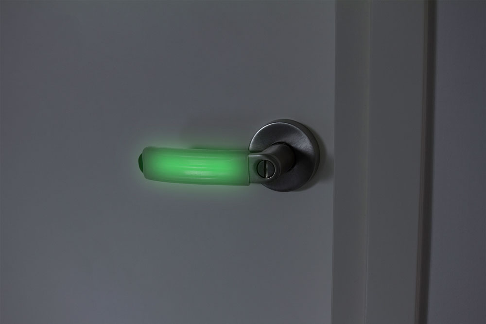 CLEVER THOUGHT: Door handle protection with light function for protection and safety, set of 2