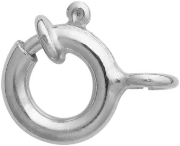 Spring ring silver 925/- Ø 6.00mm with collar