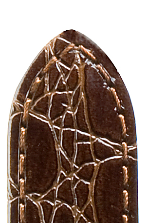 Pasek skórzany Kim 10mm złoty ze strukturą kroko, szyty