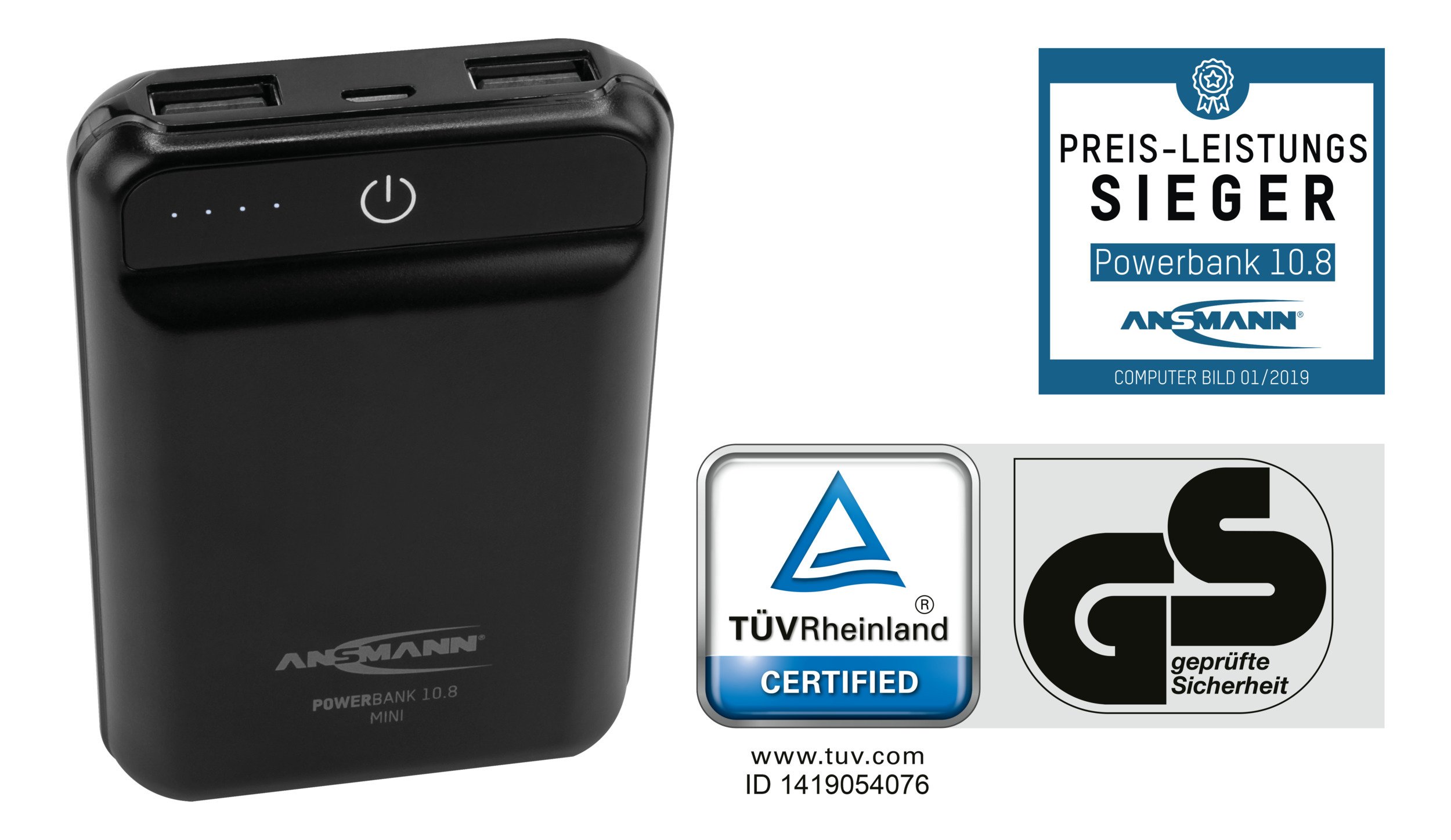 Ansmann Powerbank 10.8 mini - Preis-/ Leistungssieger!