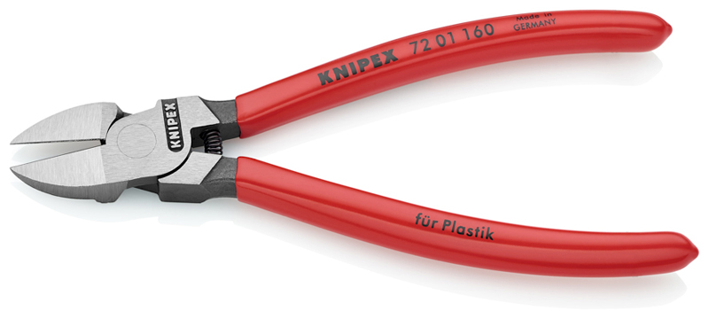 Knipex Zijkniptang voor kunststof, lengte 160mm