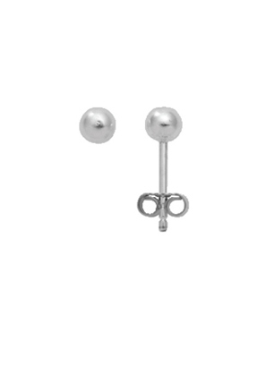 Ear studs 3 pairs silver 925/-  sphere 4.00 mm