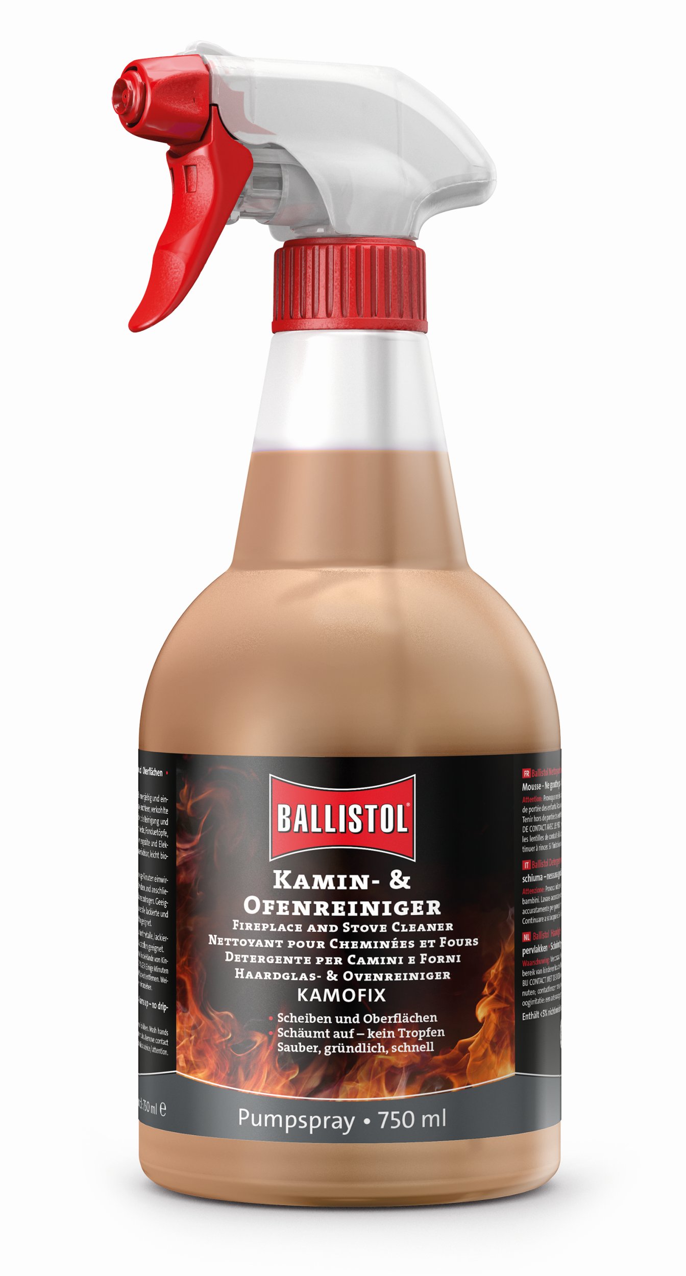 BALLISTOL Kamofix Kamin- und Ofenreiniger, 750ml - entfernt hartnäckigste Verschmutzungen