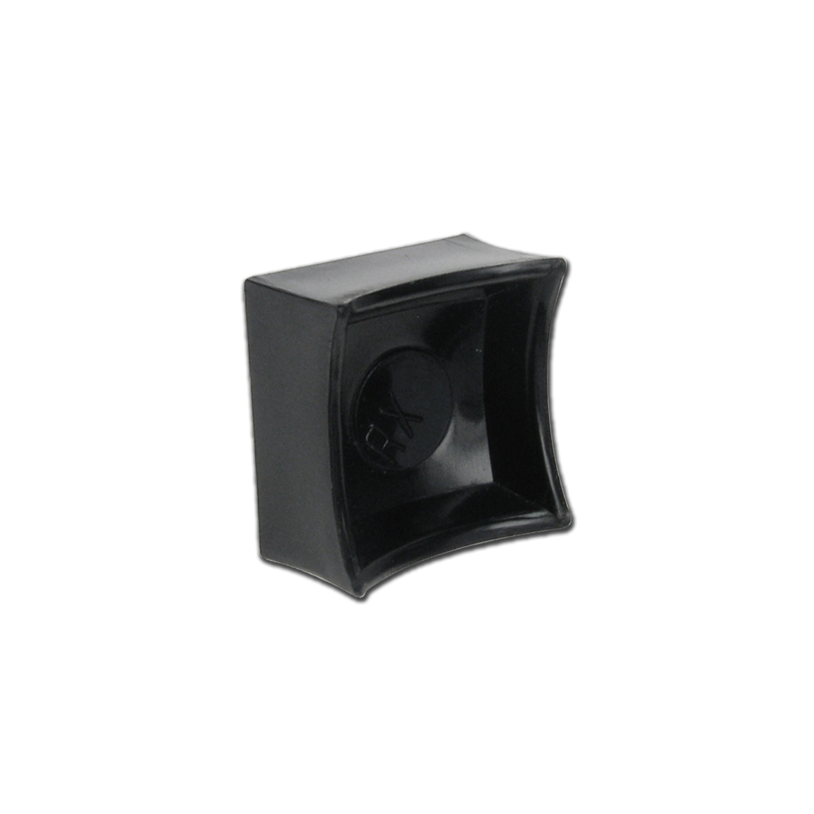 _ Form pressure piece RZ 2, concave, plastic, black 14.5x14.5 mm