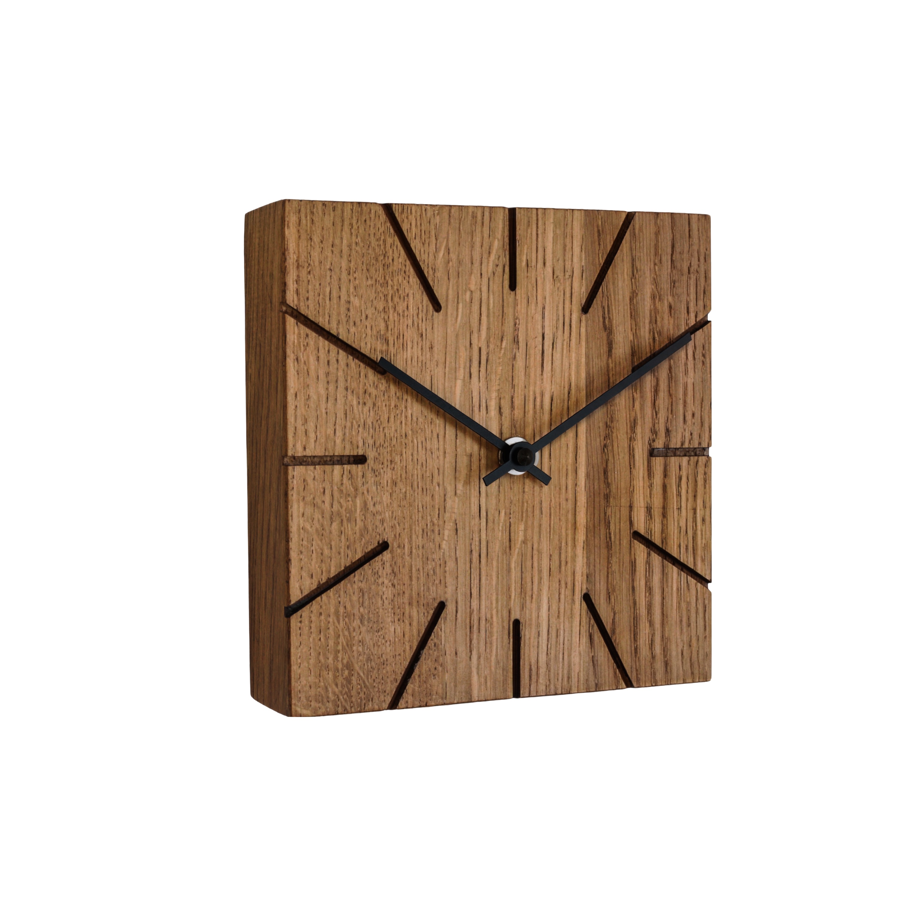 AMS natuhr Funk-Wand-/Tischuhr Beam, Eiche dunkel F4003D