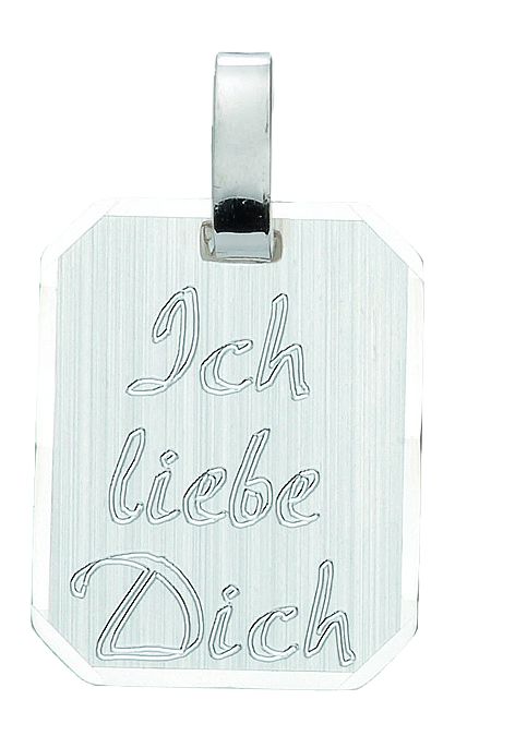 Gravurplatte 3 Stück Silber 925/rh eckig mit Schrift