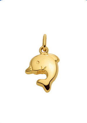 Pendant gold 333/GG dolphin