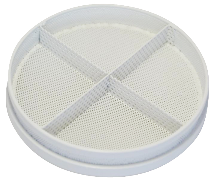 Strainer basket, dia. 80 mm, 4 compartments, height ?? mm