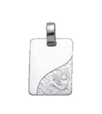 Zodiac silver 925/- Aquarius, square