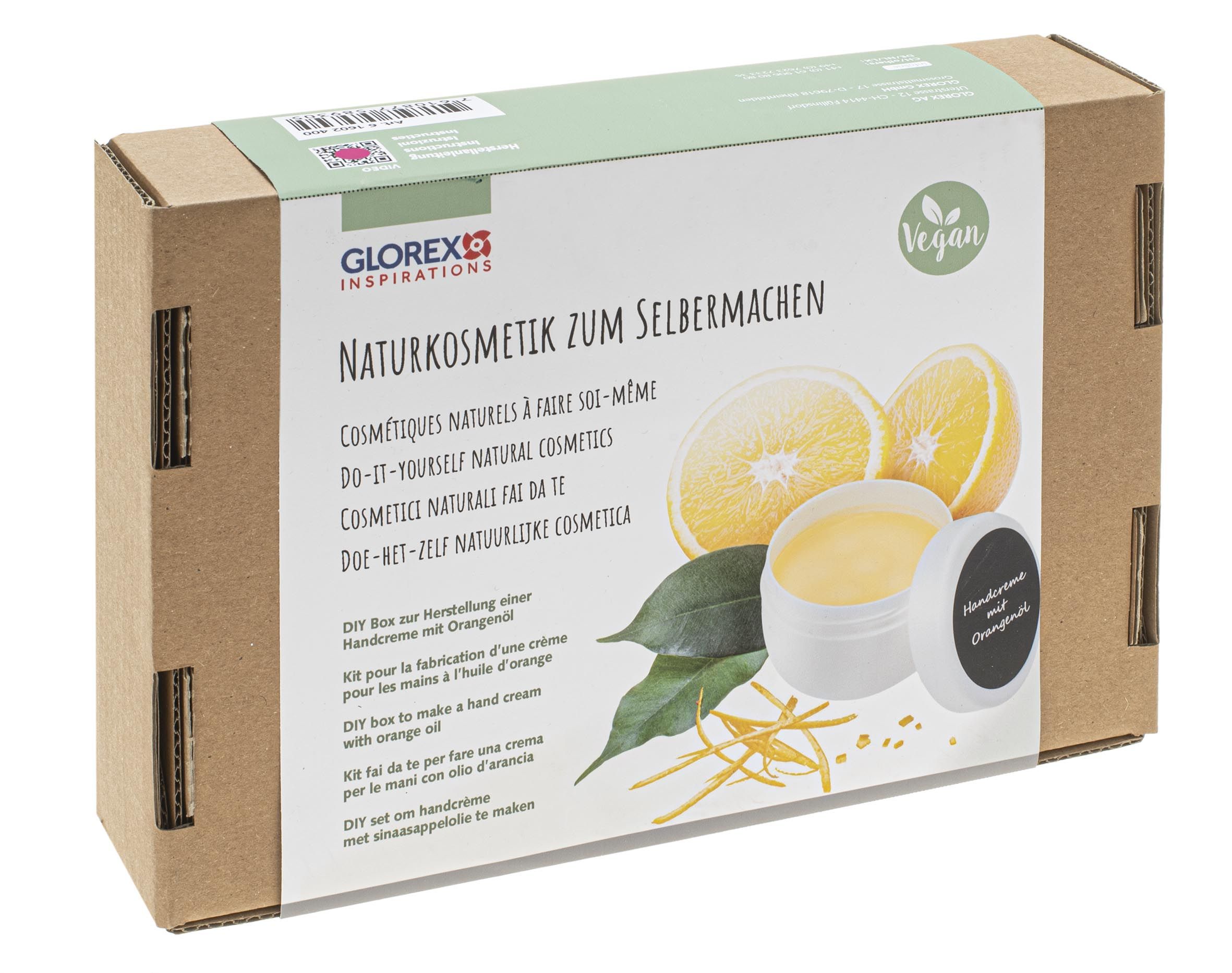 Naturkosmetik Starter-Set für erfrischende, vegane Orangen-Handcreme