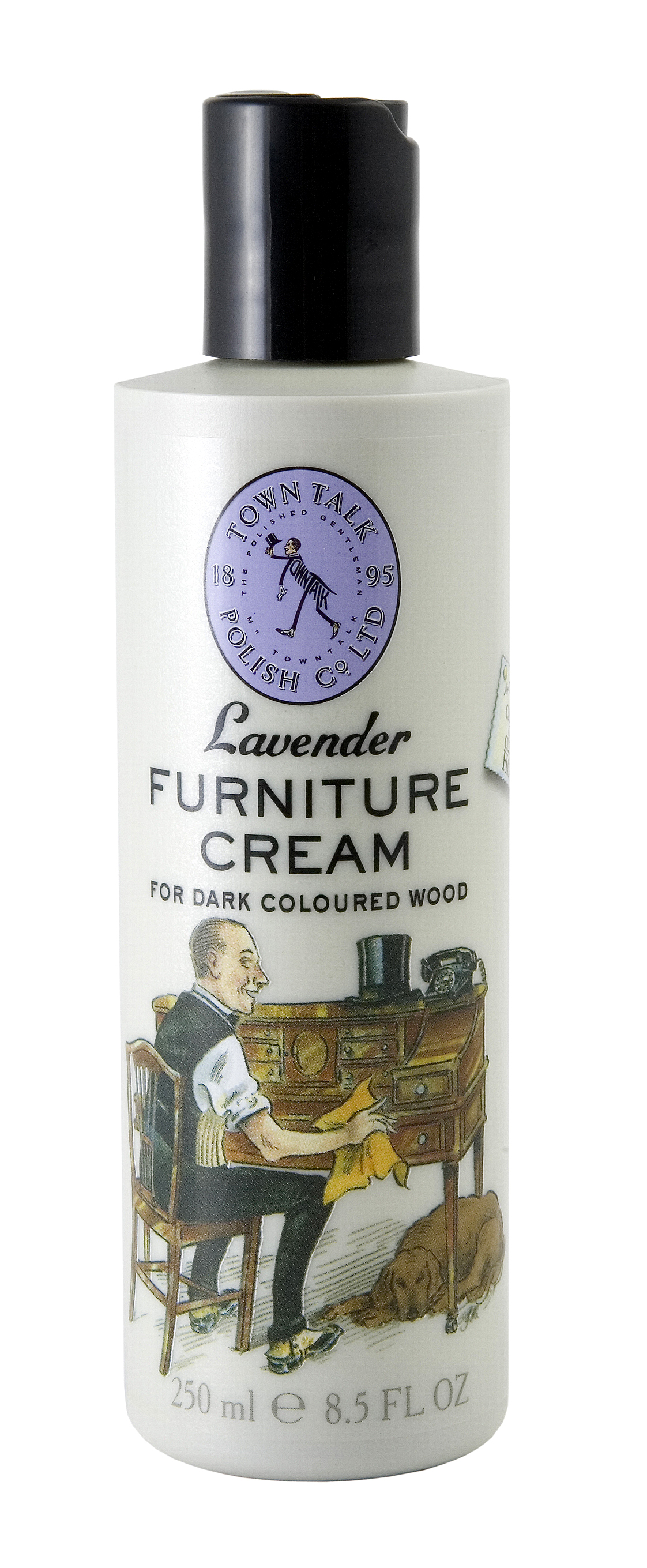 TOWN TALK Lavendel meubel verzorgende crème, voor donker hout, 225ml.