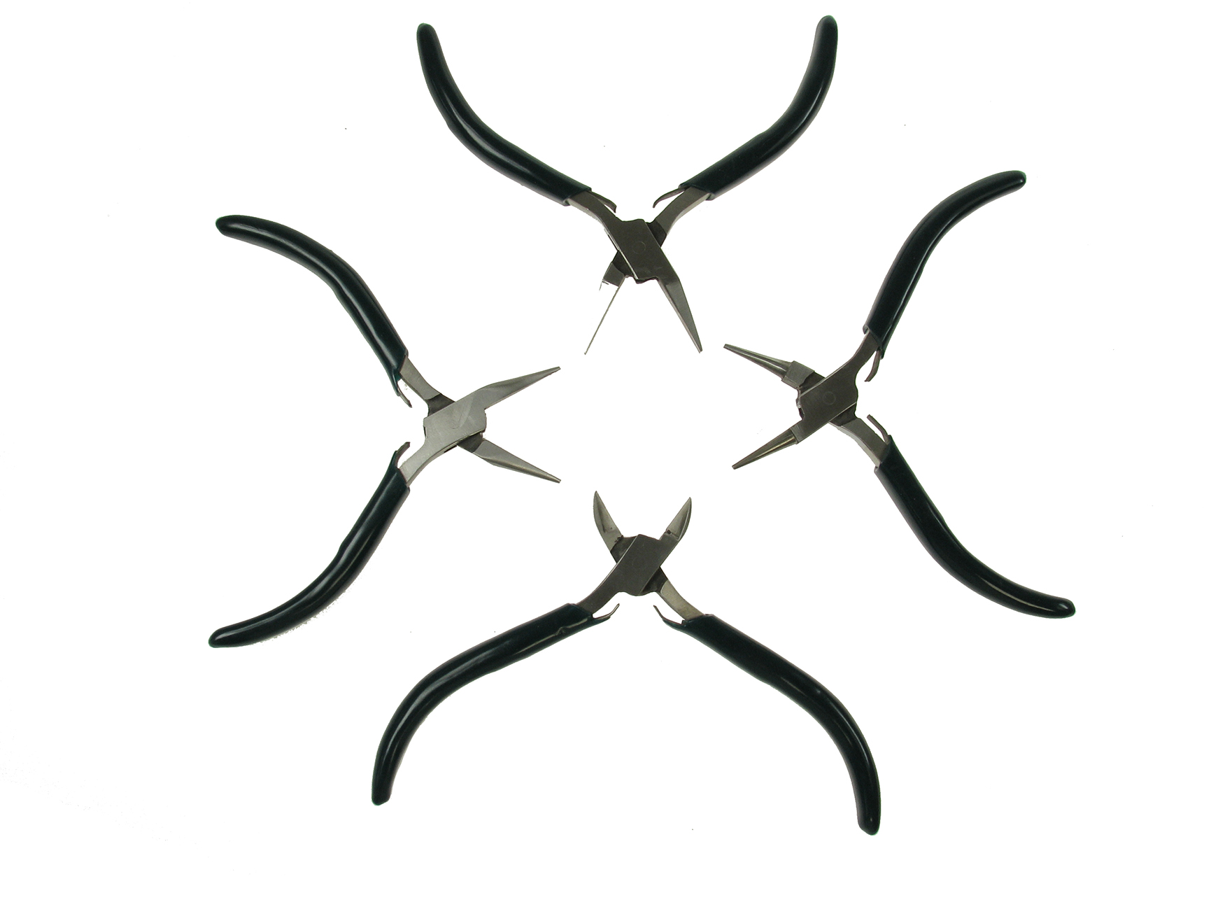 Pliers set with 4 pliers