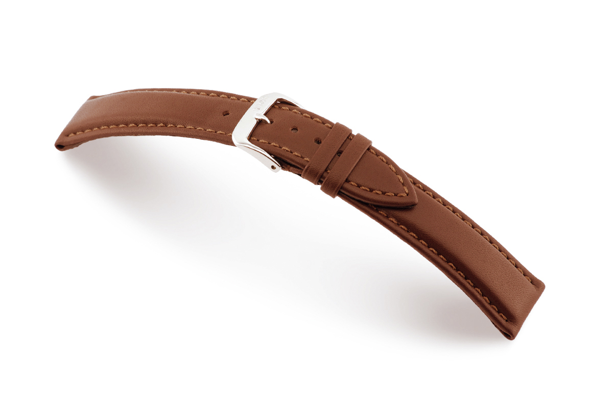 Leather strap Corona 22mm mahogany