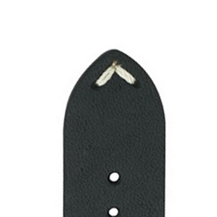 Lederband Echtleder Vintage glatt 18mm schwarz <br/>Anstoßbreite mm: 18.00 / Farbe: schwarz
