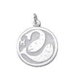 Zodiac silver 835/- Pisces, round