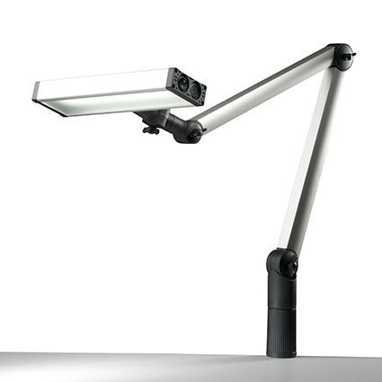 LED workplace light UNILED II articulated arm, 14W, 5200-5700K, light width 298 mm