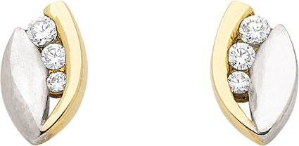 Ohrstecker Gold 333/GG/rh, Zirkonia