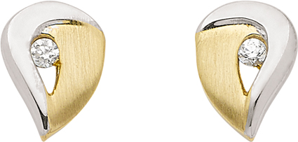 Ohrstecker Gold 333/GG/rh, Zirkonia