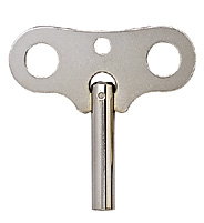 Large clock key standard Design steel nickel plated square interior: 3.25