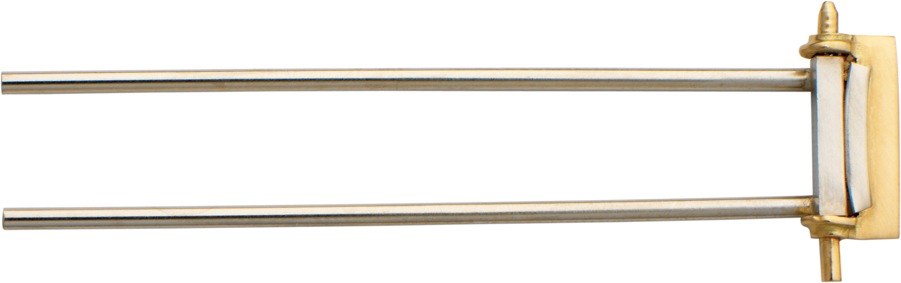 Doppelnadel Gold 750/-Gg/-Wg bicolor, L 40,00 x B 10,00mm