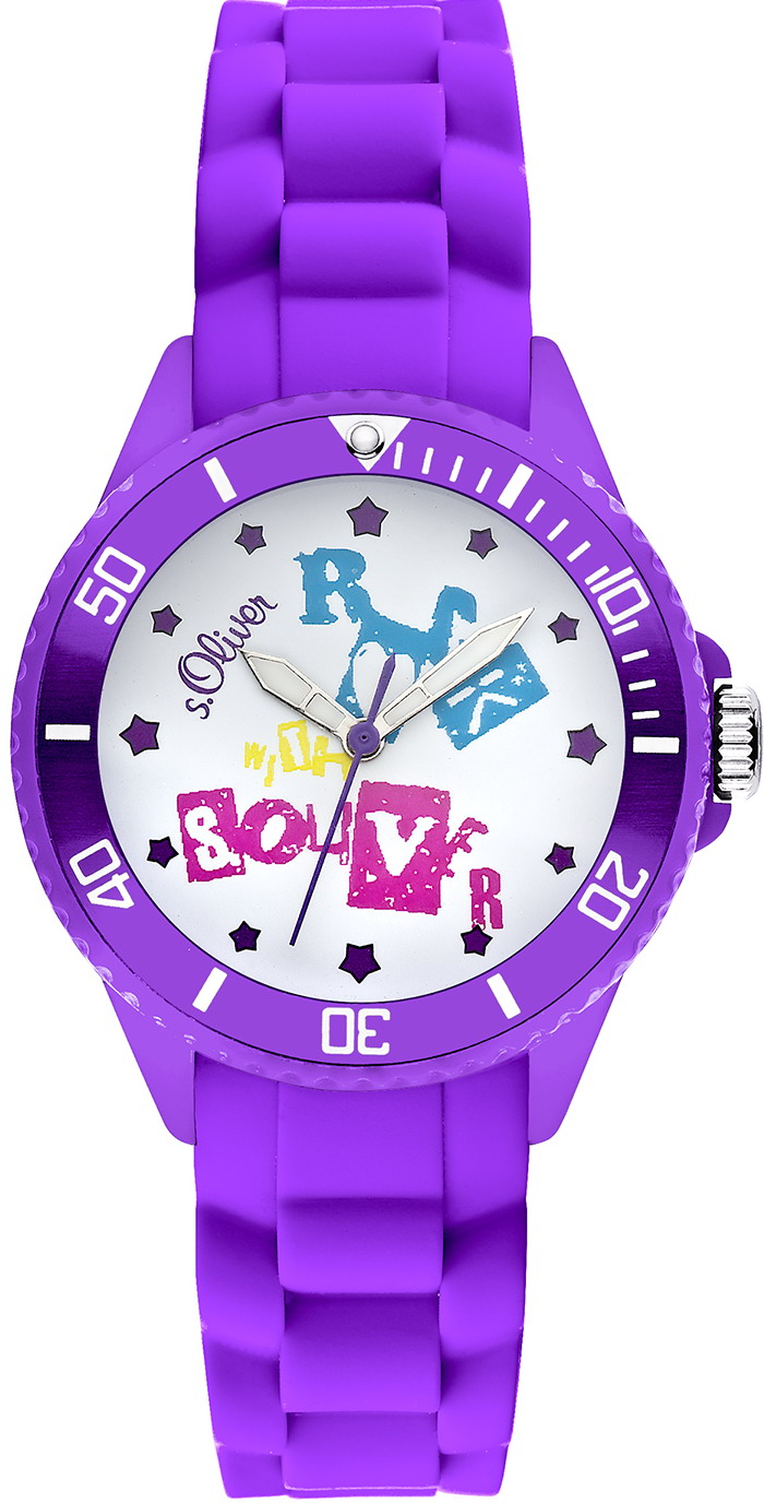 s.Oliver Silicone strap purple SO-2232-PQ