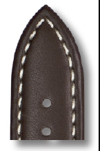 Leather strap Del Mar 22 mm mocha