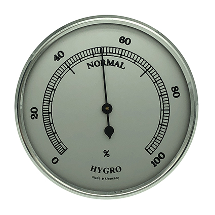 Hygrometer inbouw weerinstrument Ø 65 mm, zilverkleurig