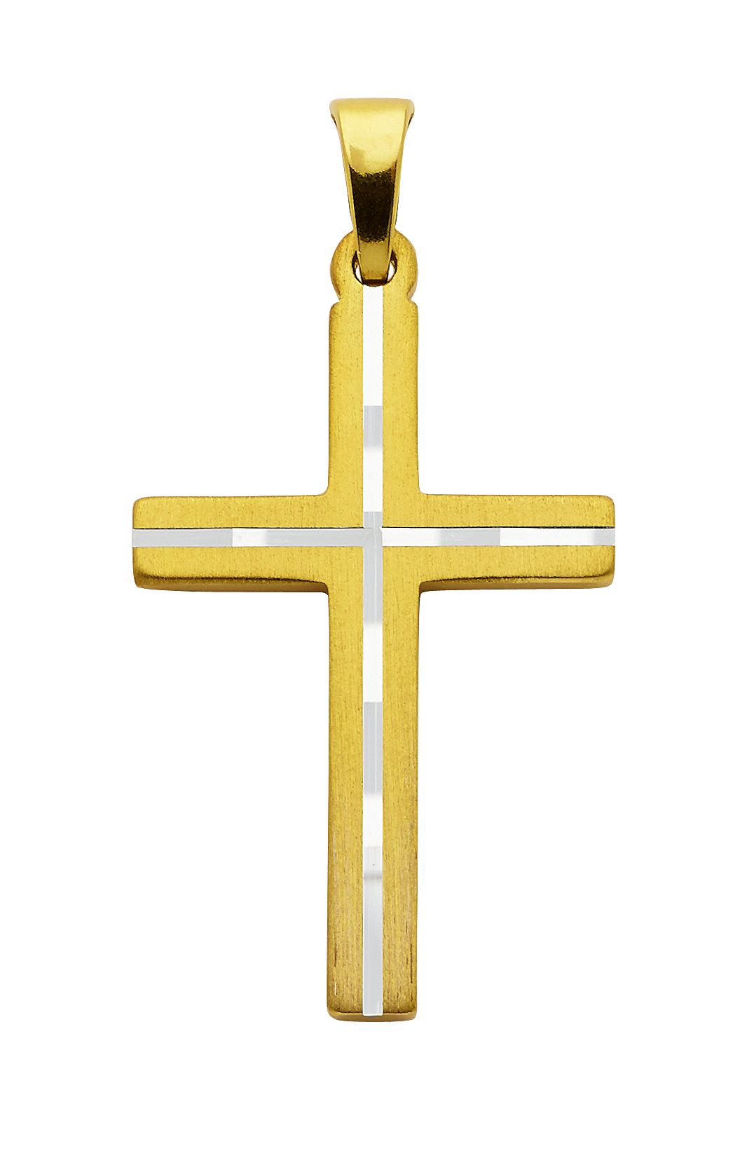 Cross 925/gold-plated brushed