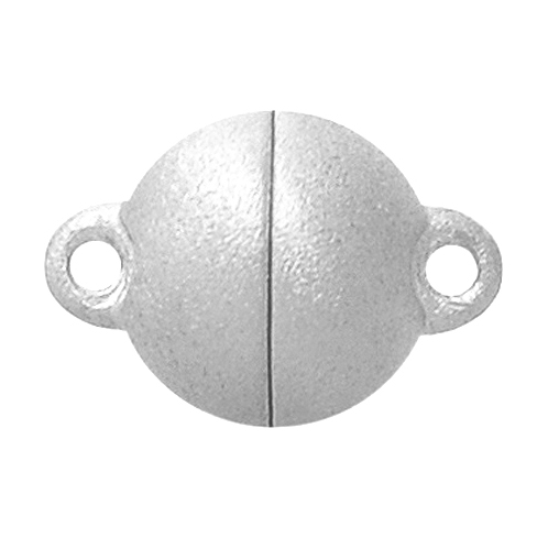 Magnetic clasp long ball 925/- matte Ø8.0mm