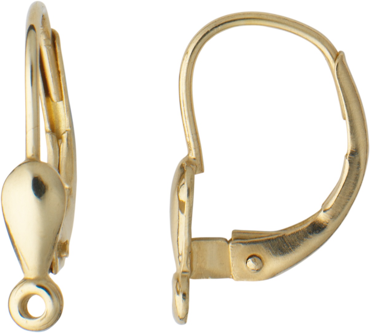 Lever back eye across gold 585/-Gg