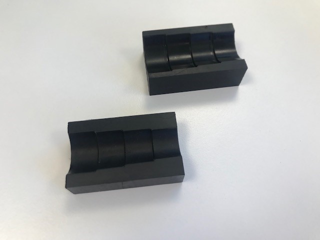 Plastic inserts for ring bending machine